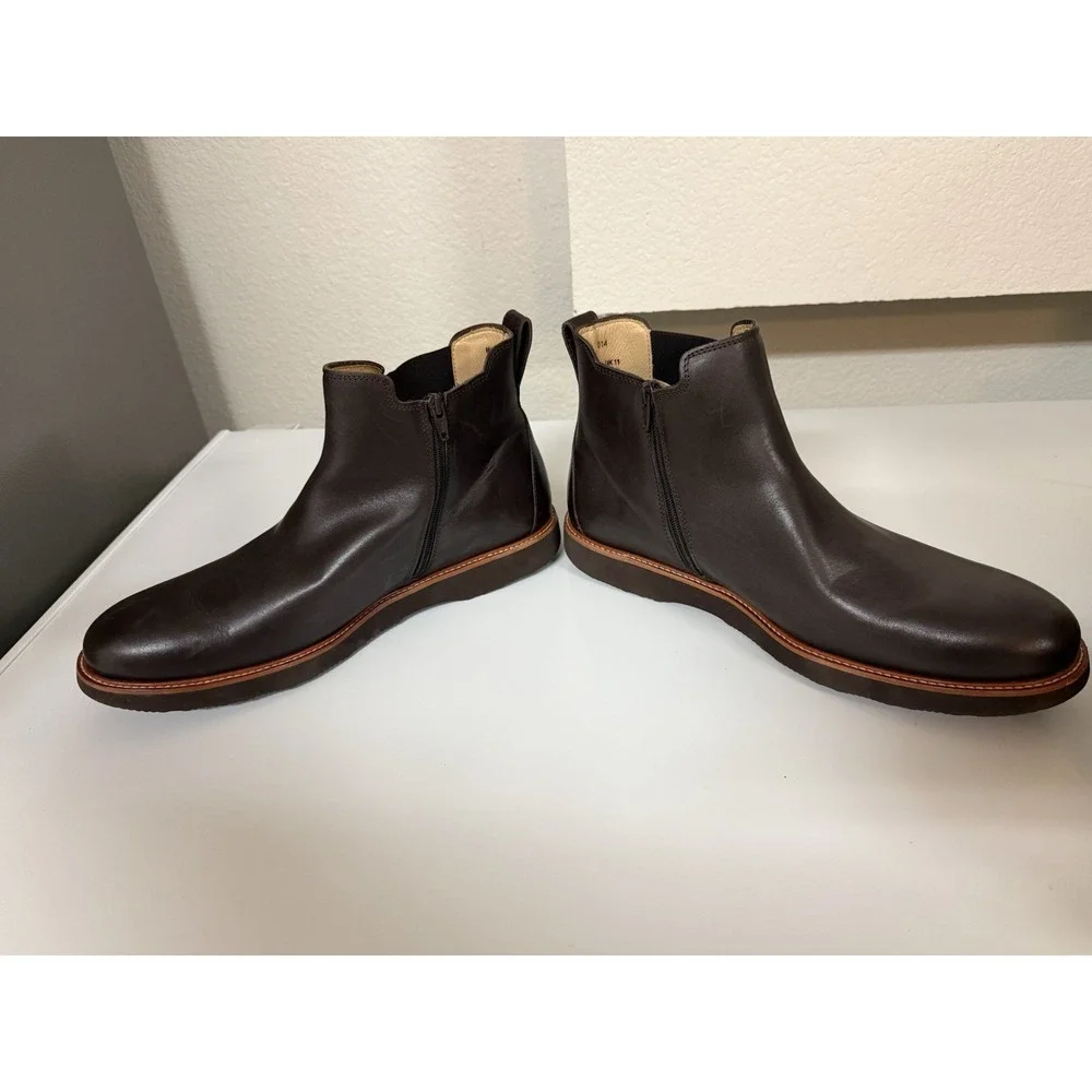 Samuel Hubbard Hubbard Up North Chelsea Boots Men's Size 12 M Brown Leather Zip
